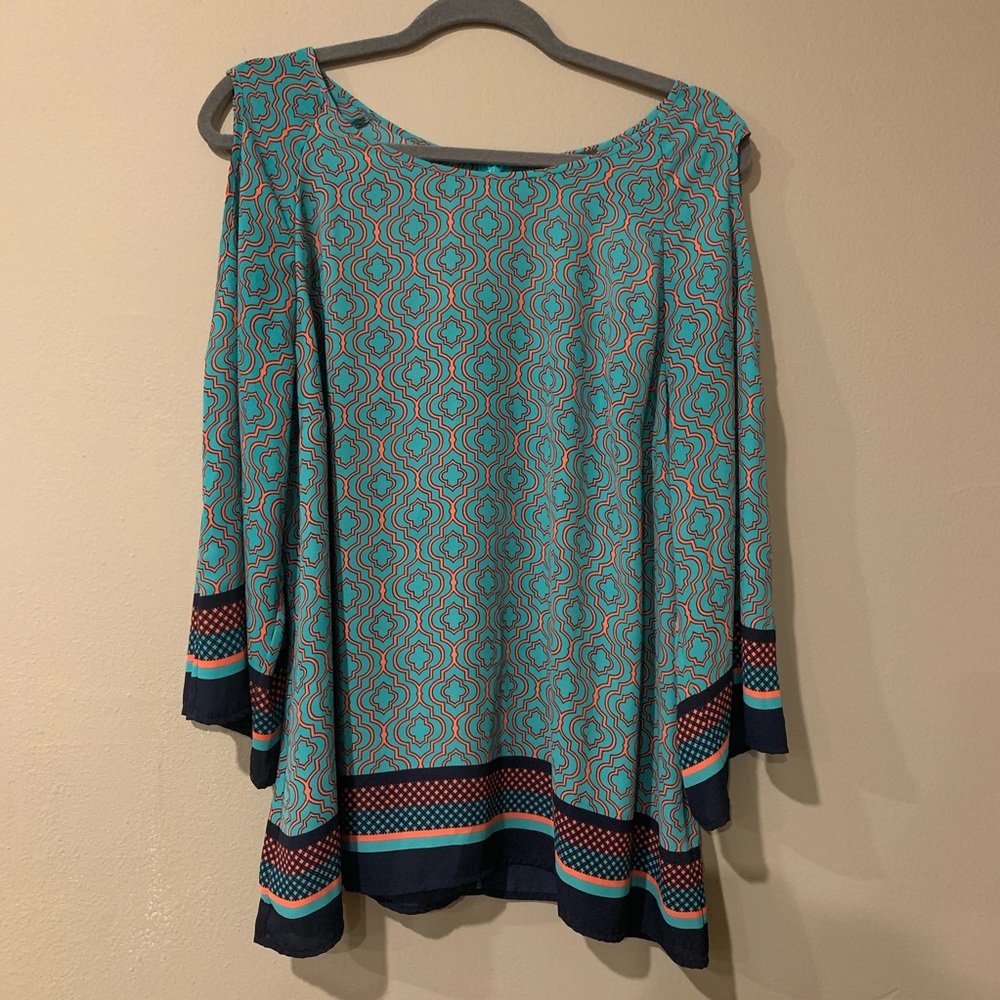 Adrianna Pappel Boho Print Top Size XL